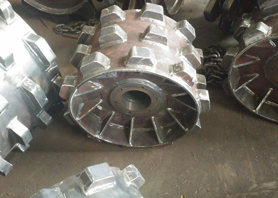 Customized Excavator Compaction Wheel Q345B Material With Good Lubricant System