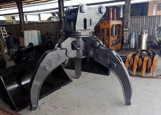 Hydraulic Excavator Rotating Grapple 2400mm 360 degree anti wave