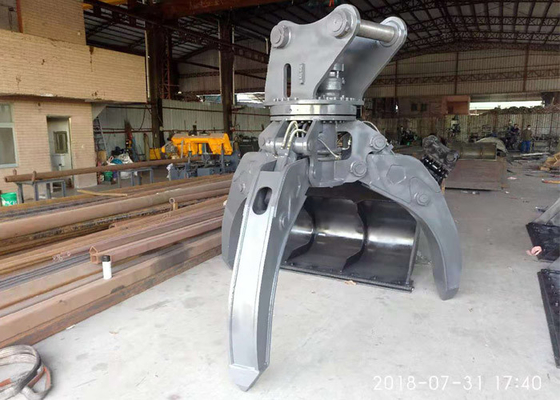 Hydraulic Excavator Rotating Grapple 2400mm 360 degree anti wave