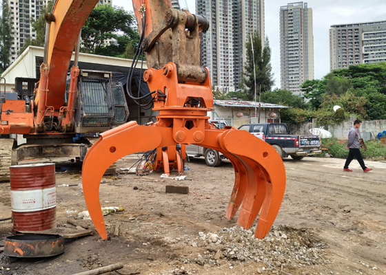 360 Degree Excavator Rotating Grapple Q345B Hydraulic Log Grab